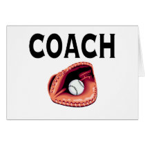 Baseball Coach (Ball and Glove) Greeting Cards