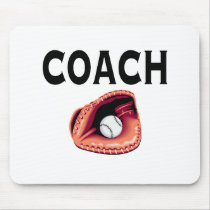 Baseball Coach (Ball and Glove) Mouse Pad