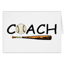 Baseball Coach Greeting Cards