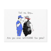 Baseball Coach Confronts Blindfolded Umpire Postcard