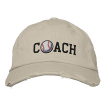 Baseball Coach Embroidered Hat