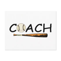 Baseball Coach Postcard