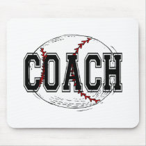 Baseball Coach T-shirts and Gifts. Mouse Mats