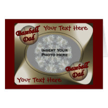 Baseball Dad Add Photo Template Card