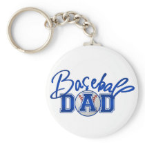 Baseball DAD blue Keychain