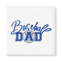 Baseball DAD blue Magnet