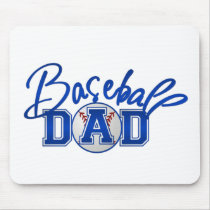 Baseball DAD blue Mouse Pad