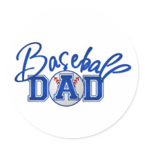 Baseball DAD blue Sticker