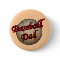 Baseball Dad Button Pin