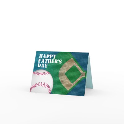Baseball Dad Happy Father's Day Card by pixibition