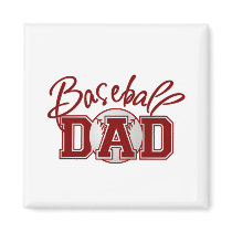 Baseball DAD Fridge Magnet