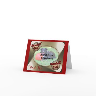 Baseball Dad Thank You Photo Template Card by SmilinEyesTreasures