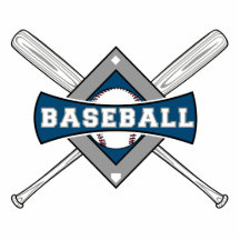 baseball diamond logo grey blue white photo sculpture
