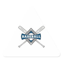 baseball diamond logo grey blue white triangle stickers