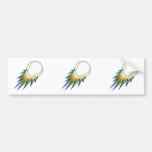 baseball fast ball spike bumper sticker
