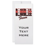 baseball fever red and black personalized rack card