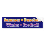 Baseball & Football bumper sticker
