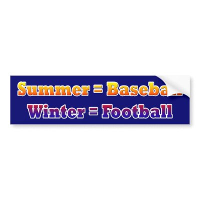 Baseball & Football bumper sticker by EquationSports
