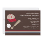 Baseball Gears - Birthday Party Invitation