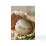 Baseball Glove and Ball Card