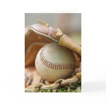 Baseball Glove and Ball Card