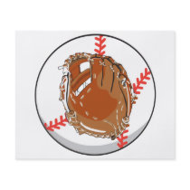 baseball glove and baseball vector design full colour flyer