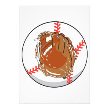 baseball glove and baseball vector design announcement