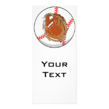 baseball glove and baseball vector design full colour rack card