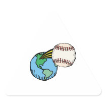 baseball going out of this world sticker