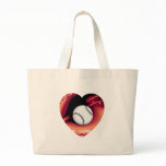 Baseball Heart Canvas Bag