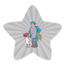 baseball kid arguing with the umpire star stickers