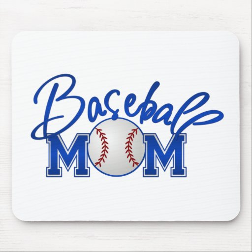 Baseball MOM blue Mouse Pad