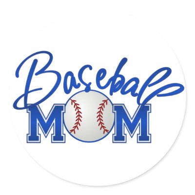 Baseball MOM blue Sticker by Just2Cute