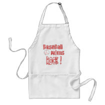 Baseball Moms Rock ! (red) Aprons