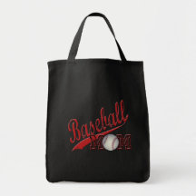 Baseball Mum Red Tote Bag
