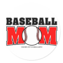 Baseball Mum Stickers