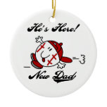 Baseball New Dad T-shirts and Gifts Christmas Ornaments