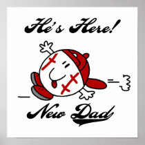 Baseball New Dad T-shirts and Gifts Posters