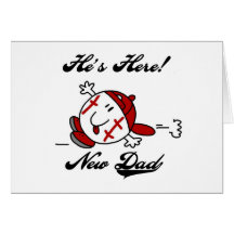 Baseball New Dad Tshirts and Gifts Greeting Cards