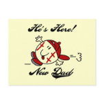 Baseball New Dad Tshirts and Gifts Post Cards