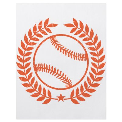 Baseball Olive Branch and Star Full Color Flyer by CustomSportsTshirts