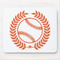 Baseball Olive Branch and Star Mousepad