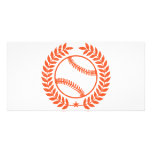 Baseball Olive Branch and Star Personalized Photo Card