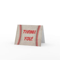 Baseball Party Thank You Card