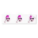 baseball pink girl punk vector design graphic bumper sticker