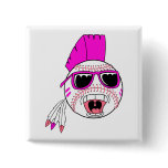 baseball pink girl punk vector design graphic buttons