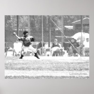 Baseball Pitcher Sketch Posters by chstudios5