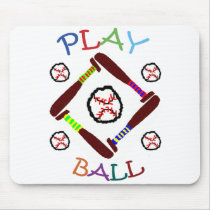 Baseball Play Ball Mousepad