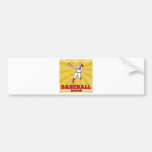 baseball player batting bumper sticker