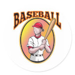 baseball player batting stickers